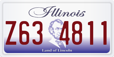IL license plate Z634811