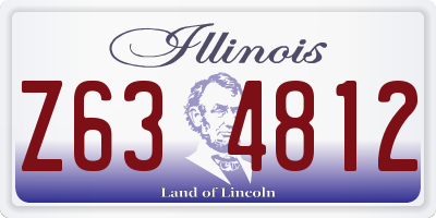 IL license plate Z634812