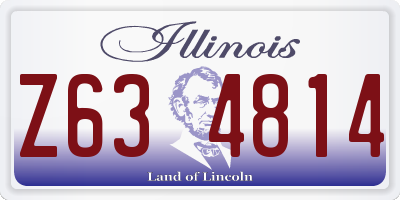 IL license plate Z634814