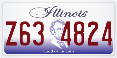 IL license plate Z634824
