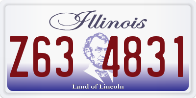 IL license plate Z634831