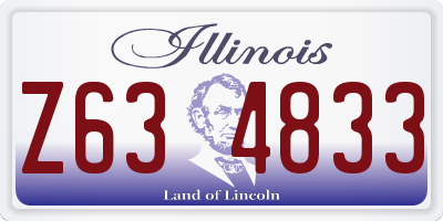 IL license plate Z634833