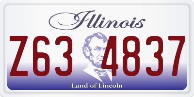 IL license plate Z634837