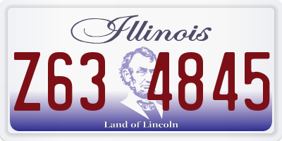 IL license plate Z634845