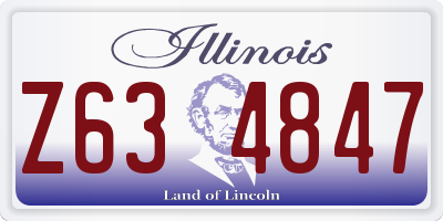 IL license plate Z634847