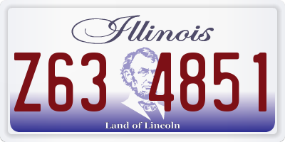 IL license plate Z634851