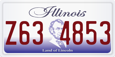 IL license plate Z634853