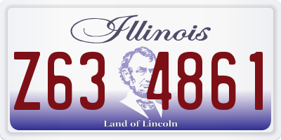 IL license plate Z634861