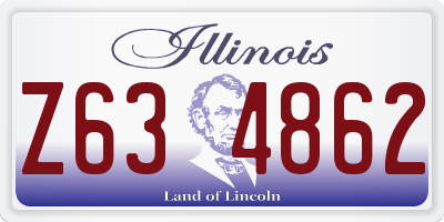 IL license plate Z634862