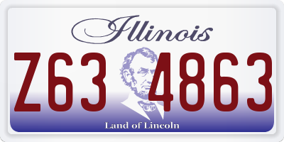IL license plate Z634863