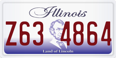 IL license plate Z634864