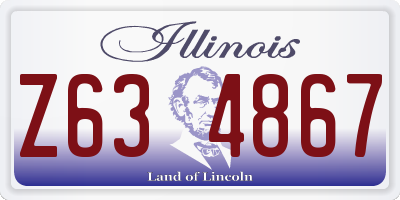 IL license plate Z634867