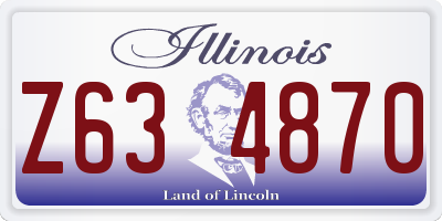 IL license plate Z634870
