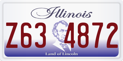 IL license plate Z634872