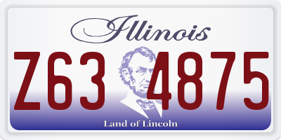 IL license plate Z634875