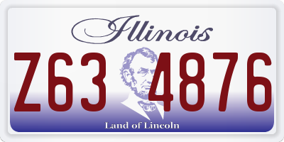 IL license plate Z634876