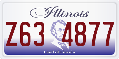 IL license plate Z634877