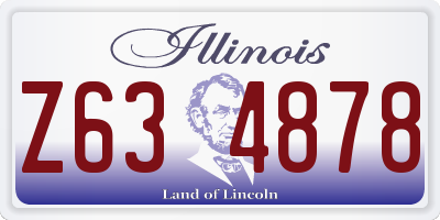 IL license plate Z634878