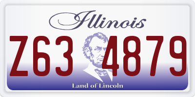 IL license plate Z634879