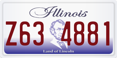 IL license plate Z634881