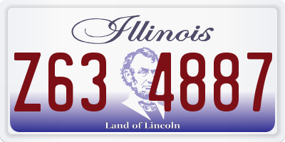 IL license plate Z634887