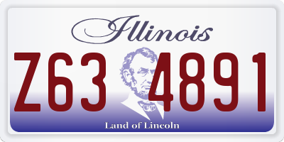 IL license plate Z634891