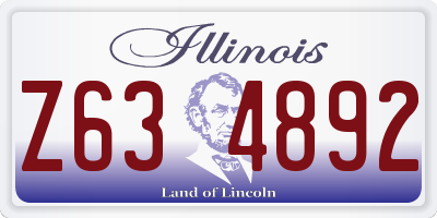 IL license plate Z634892
