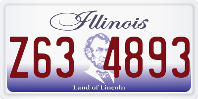 IL license plate Z634893