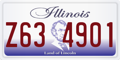 IL license plate Z634901