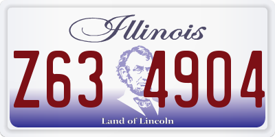 IL license plate Z634904