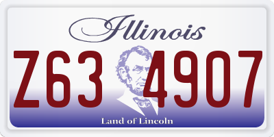 IL license plate Z634907