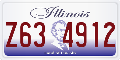 IL license plate Z634912