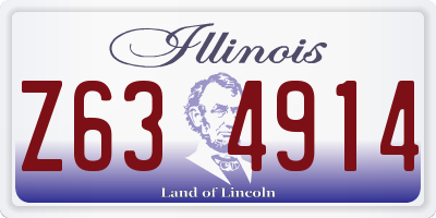 IL license plate Z634914