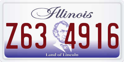 IL license plate Z634916