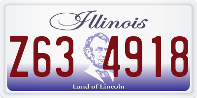IL license plate Z634918
