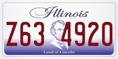 IL license plate Z634920