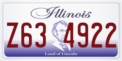IL license plate Z634922