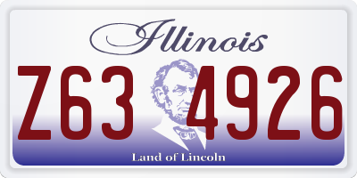 IL license plate Z634926