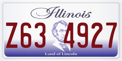 IL license plate Z634927