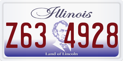 IL license plate Z634928