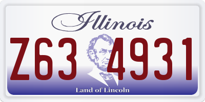 IL license plate Z634931