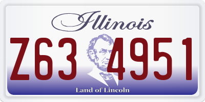 IL license plate Z634951