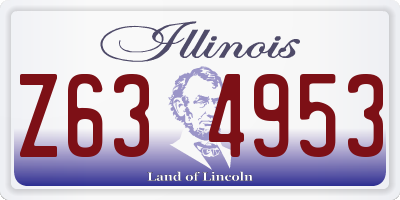 IL license plate Z634953