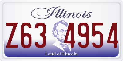 IL license plate Z634954