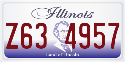 IL license plate Z634957