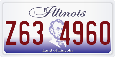 IL license plate Z634960