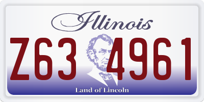 IL license plate Z634961