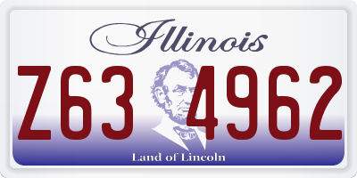 IL license plate Z634962