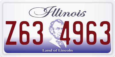 IL license plate Z634963