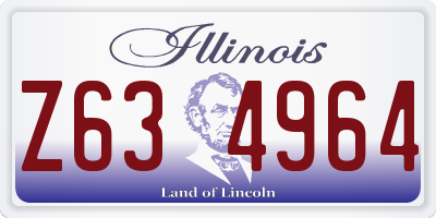 IL license plate Z634964